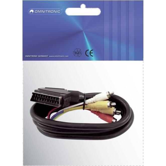 Thumbnail - Omnitronic Scart — RCA (1.50 m, Scart, Cinch), Video Kabel