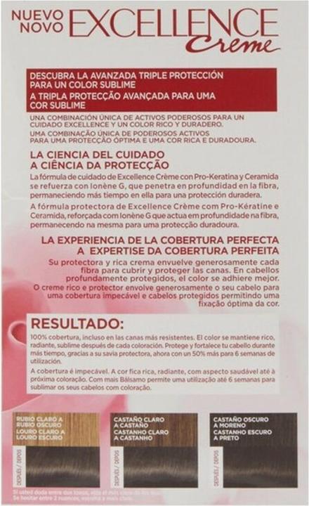 Produktbild L'Oréal Paris Dauerfärbung Excellence Dunkles Kastanien (Nº 3 Dunkles Kastanienbraun)