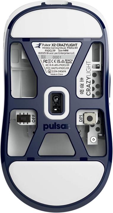 Actual product image Pulsar X2 CRAZYLIGHT Mini Wireless (Bruce Lee 85th Edition) - Gaming Mus - Optisk - 5 knapper - Bl (Cable, Wireless)