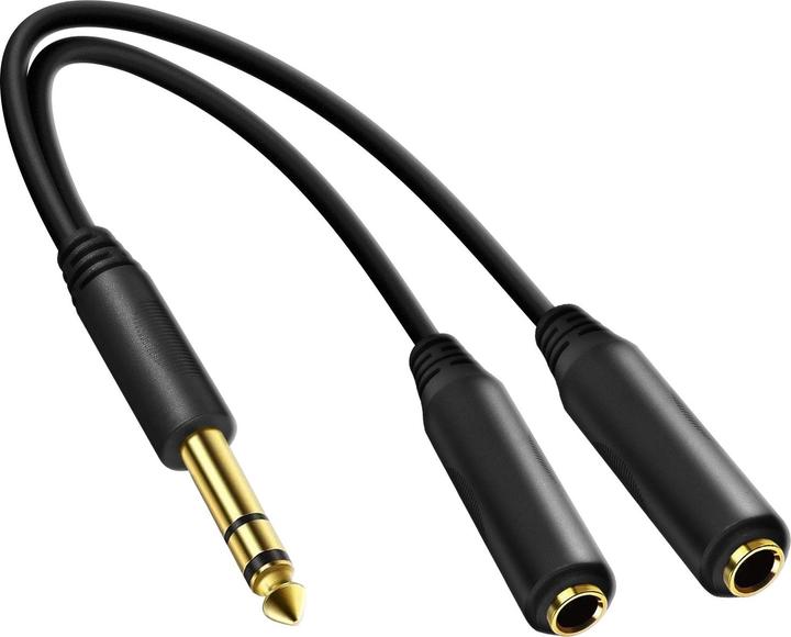 Avizar Adaptateur/diviseur jack 6,35 mm / double jack 6,35 mm femelle (éclats)