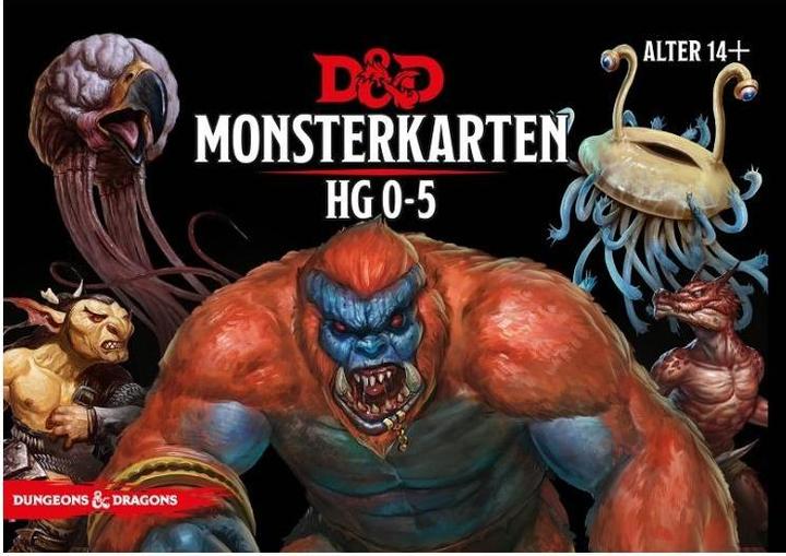 Dungeons & Dragons - Monster cards 0-5, card set, laminated, 178 cards, ages 14 and up (DE edition) (German)