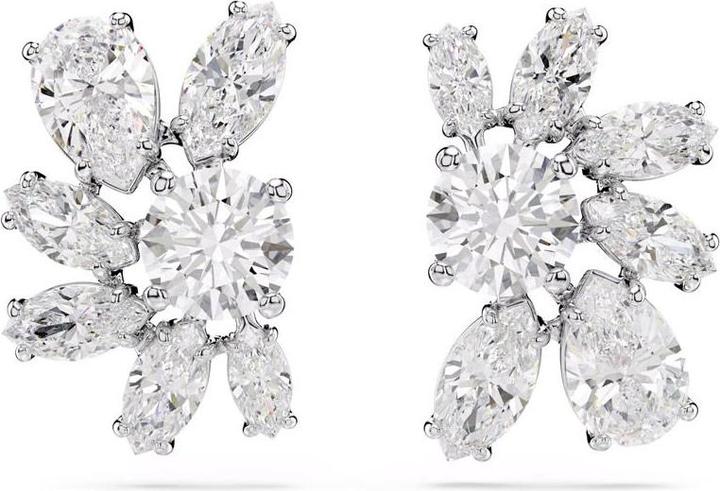 Productafbeelding Swarovski Mesmera Ohrstecker Verschiedene Schliffe Blume Weiss Rhodiniert (Metaal)