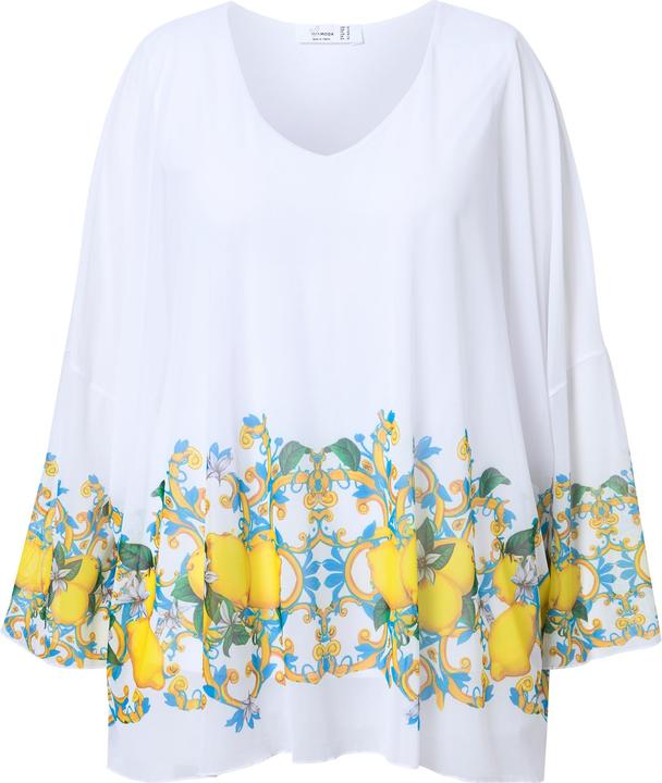 Produktbild Miamoda Meshbluse, oversized, Zitronen-Bordüre (50, 52)