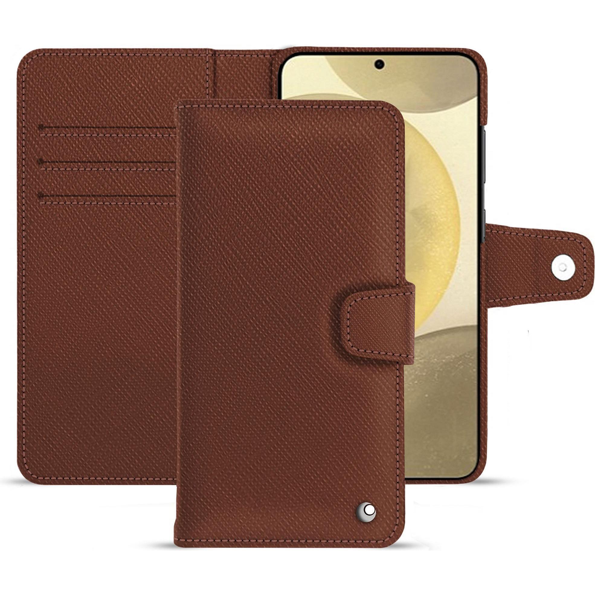 Noreve Lederschutzhülle (Samsung Galaxy S24+), Smartphone Hülle, Braun