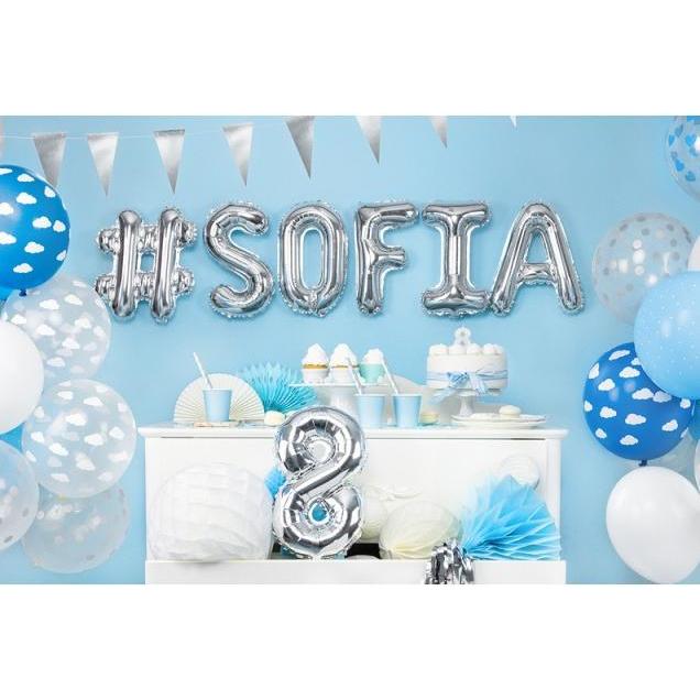 Thumbnail - Partydeco Ballon Brief "I" in Silber