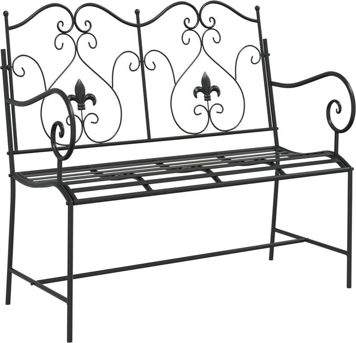 Actual product image vidaXL Outdoor bench Metal Standard Robust garden bench