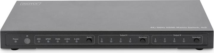 Actual product image Digitus 4K/60Hz HDMI® Matrix Switch (4x2) with Audio Extractor