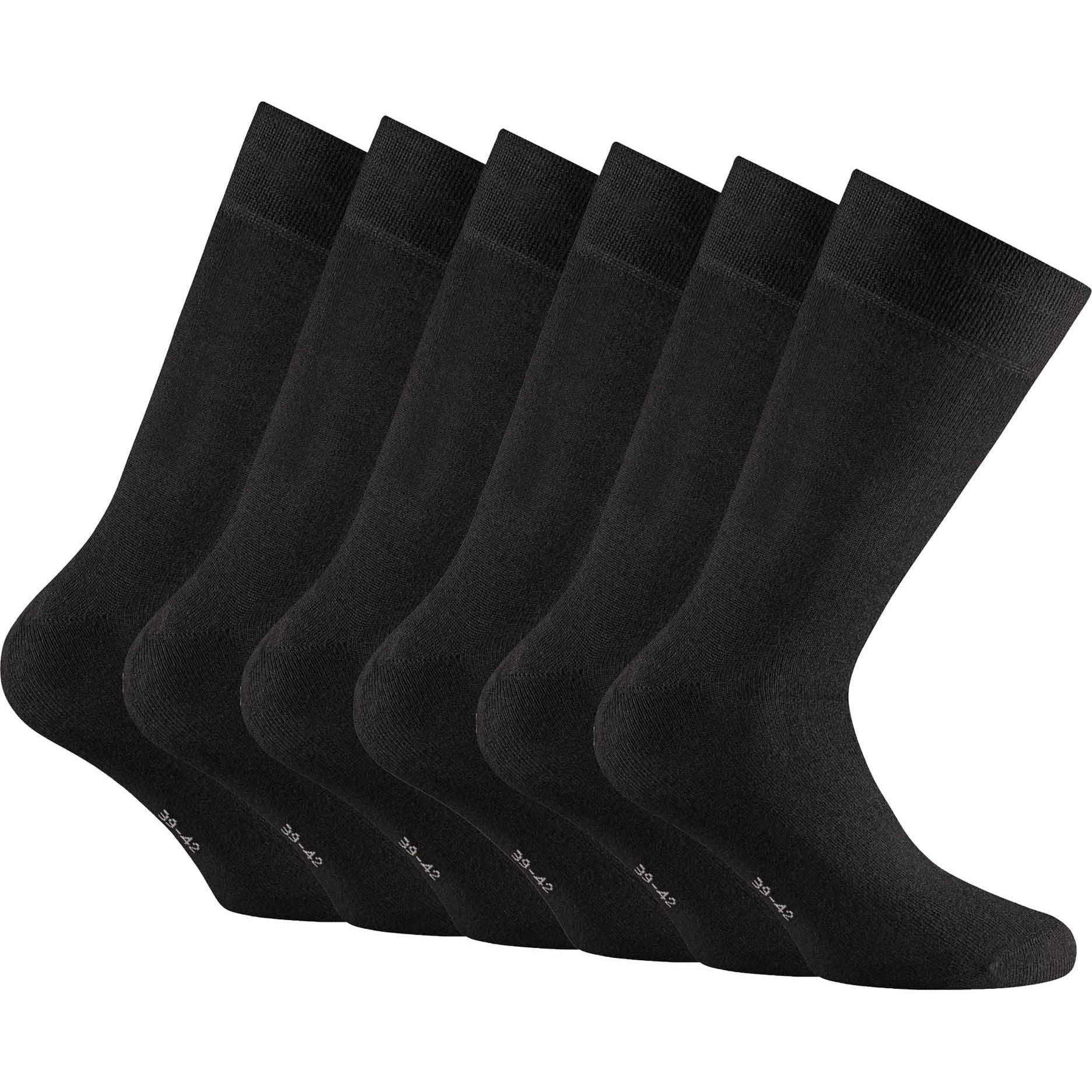 Rohner, Herren, Socken, Socken Business Bequem sitzend, Schwarz, (6er Pack, 43 - 46)