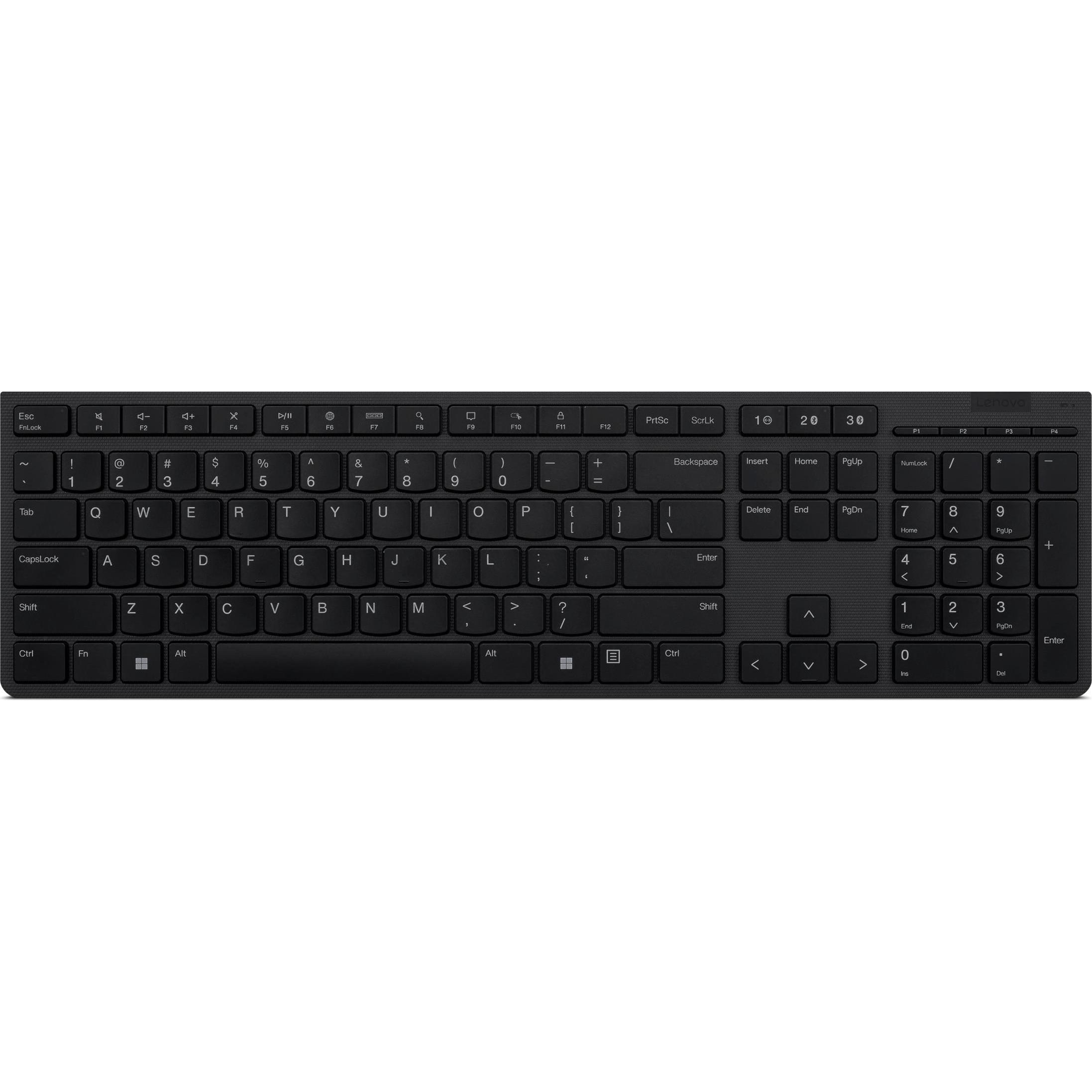 Lenovo Professional Wireless Rechargeable Keyboard-US Euro (Englisch International, Kabellos), Tasta