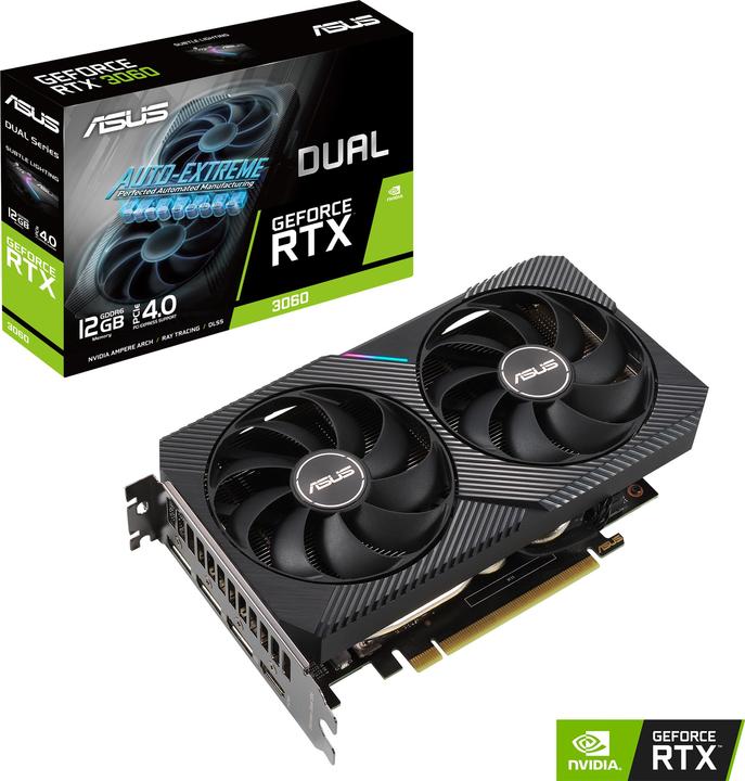 Actual product image ASUS Dual -RTX3060-12G-V2 NVIDIA GeForce RTX 3060 GDDR6 (12 GB)