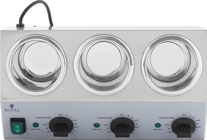 Actual product image Royal Catering Sauce Warmer - 3 x 1 L - Top control panel -