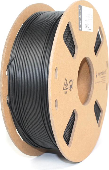 Produktbild Gembird Filamentcassette PLA schmale Spule (PLA, 1.75 mm, 1000 g, Schwarz)