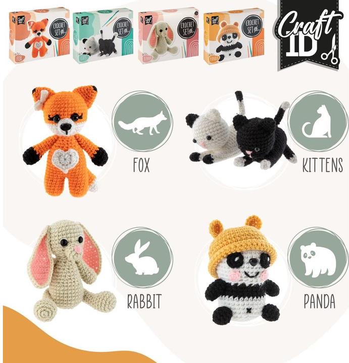 Image du produit Legind Craft ID - Crochet kit panda, 9x8x13cm - (K-CR1703/GE)