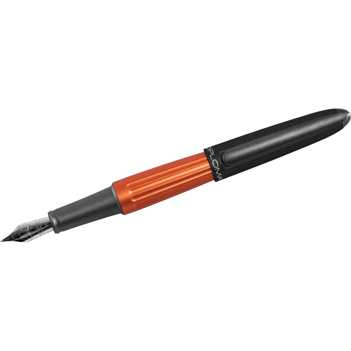 Diplomat, Schreibstifte, Füllhalter Aero black/orange EF (Schwarz/Orange, 1 x)