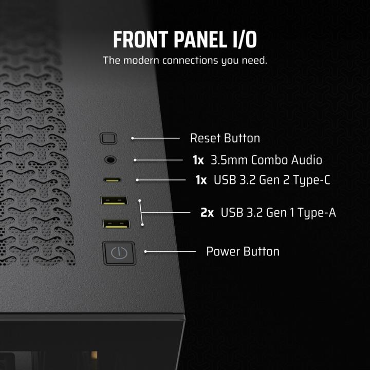 Immagine prodotto Corsair Case iCUE 3500X RGB Midi TG nero BTF+ZERO (Mini-ITX, mATX, E-ATX, ATX)