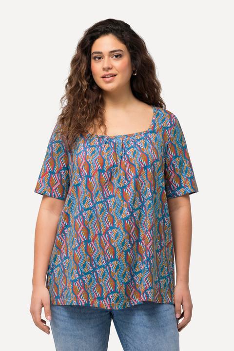 Produktbild Ulla Popken T-Shirt, Zierfalten, A-Linie, Carree-Ausschnitt, Halbarm (42, 44)