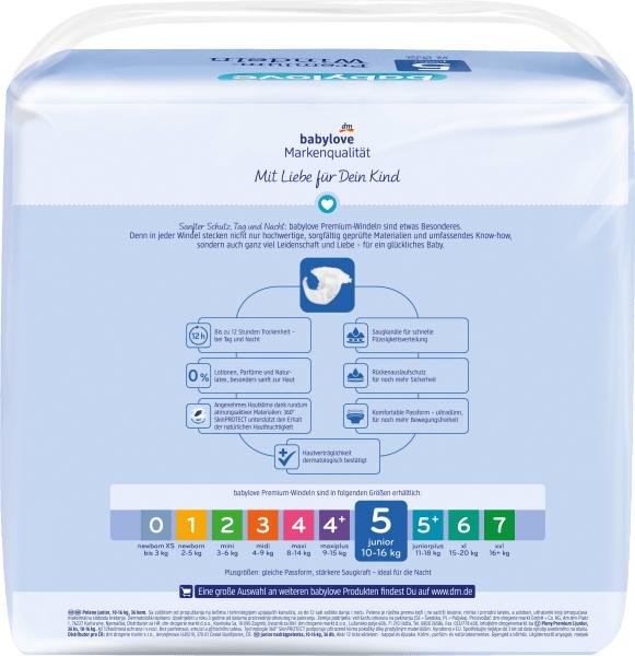 Actual product image dm babylove Premium-Windeln (Size 5)