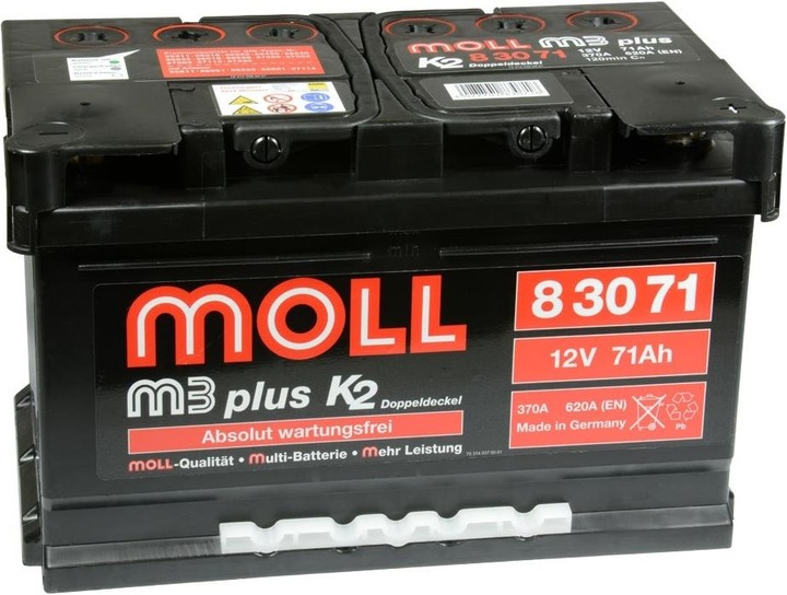Actual product image MOLL M3-Plus (12 V, 71 Ah, 620 A)