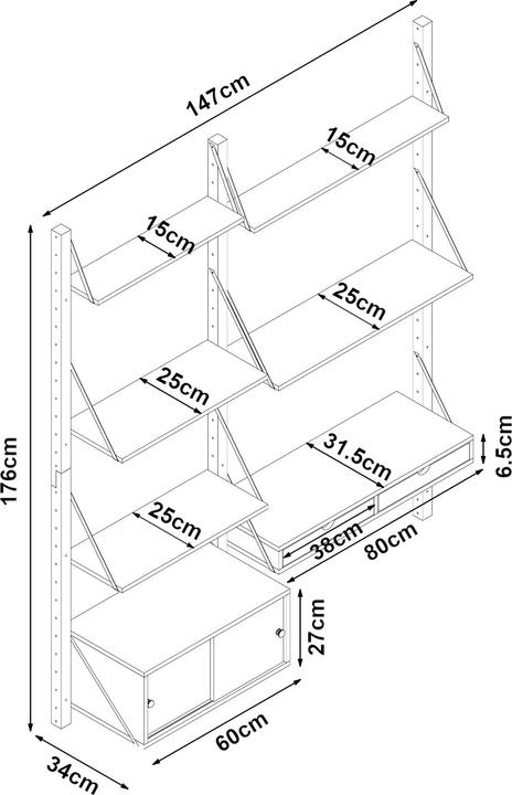 Valori nutrizionali e ingredienti En.Casa Overath (147 x 34 x 176 cm)