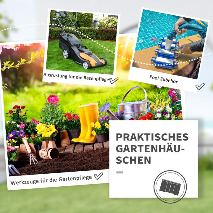 Produktbild Outsunny Geräteschuppen mit Schiebetür