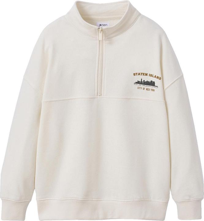 Actual product image Jonen Jungen Sweatshirt mit Troyerkragen und Recycling-Baumwolle (152)