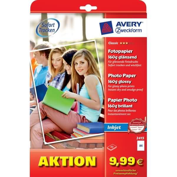 Produktbild Avery Classic Inkjet Fotopapier (160 g/m², A4, 40 Stk.)