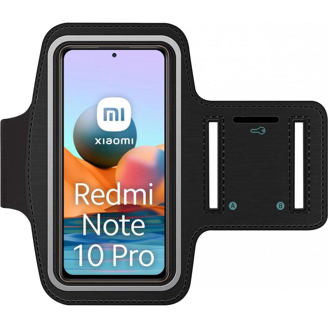 SmartFitness Xiaomi Redmi Note 10 Pro Handy Sport Armband, Smartphone Sportarmband, Schwarz