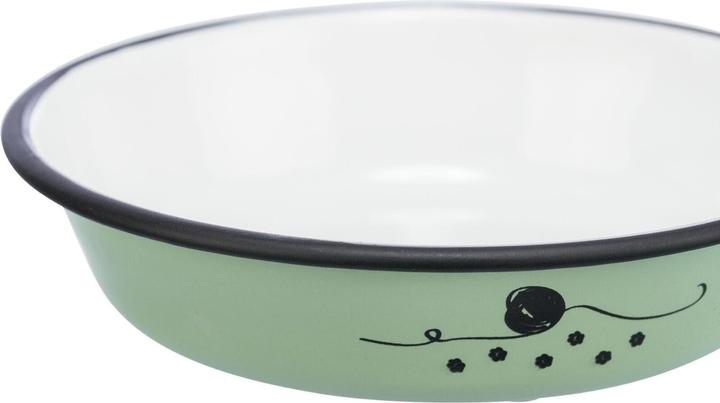 Actual product image Trixie Bowl Enamel/Stainless Steel 0.2 l, Ø 12 cm, Green (0.20 l)
