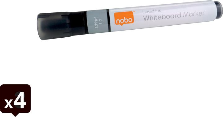 Produktbild Nobo N-Marker Viscom 4mm 1915387 schwarz 4 Stück (Schwarz, 4 mm, 4 x)