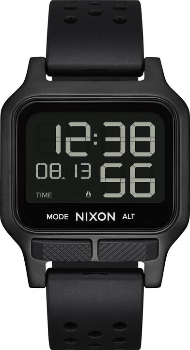 Actual product image Nixon Wristwatch Heat All Black 38 mm (Watch with gemstone, 38 mm)