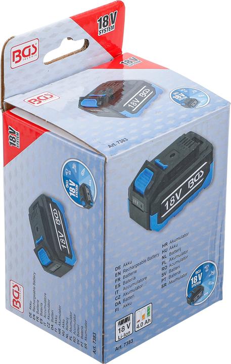 Actual product image BGS Rechargeable Battery | 4.0 Ah | for 18 V Cordless Series (18 V)