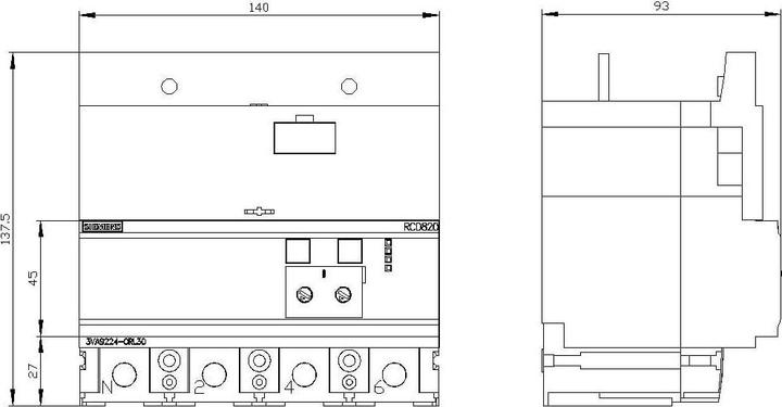 Produktbild Siemens Differenzstrom-Schutzgerät RCD Typ A 3VA922