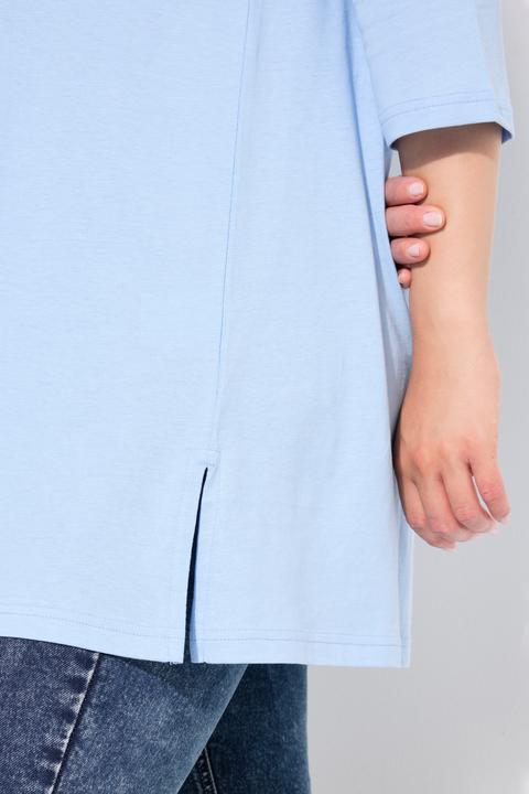 Produktbild Ulla Popken Longshirt, Blüten, A-Linie, V-Ausschnitt, 3/4-Arm (50, 52)