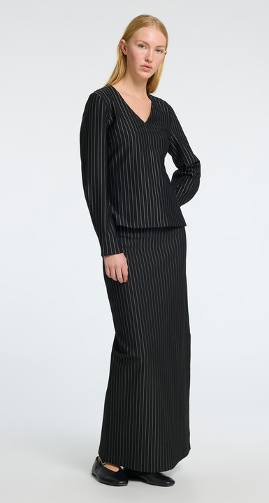Actual product image Selected Femme Pinstripe top with V-neck (XXL)