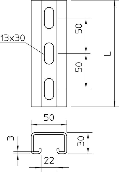 Actual product image OBO Bettermann Profile rail