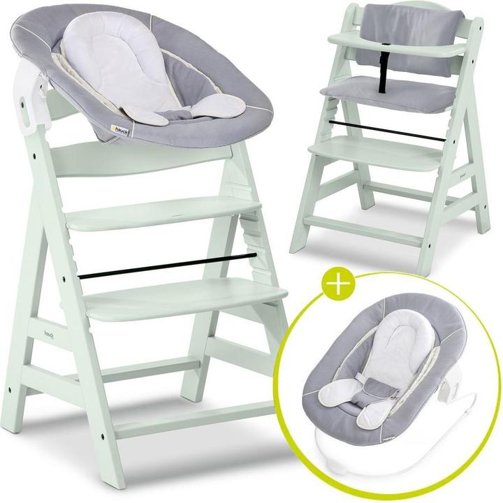 Actual product image Hauck Hochstühle Alpha Plus Mint 4-tlg. Newborn Set - Hochstuhl (Highchair)