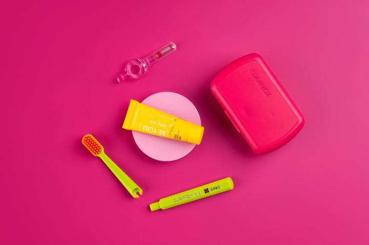 Actual product image Curaprox Travel Set magenta Box (Extra soft, 1x)