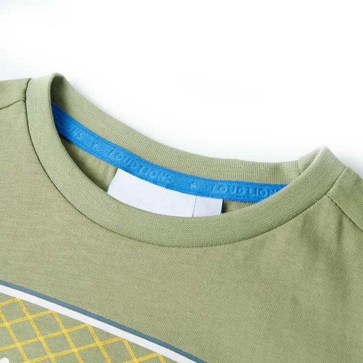 Actual product image vidaXL Children's T-shirt light khaki 92,Material: 100 (92)