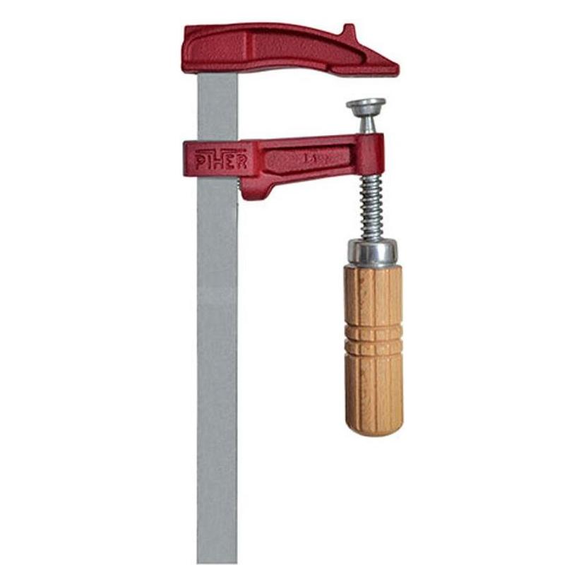 Piher, Bankschroeven + Klemmen, Klemmen Mm 20 Cm, Bekdiepte 7 Cm, Max. 4000 N, Houten Handvat (200 mm)