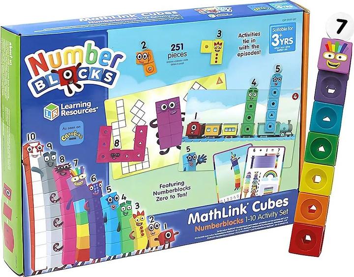Immagine prodotto Learning Resources Set di attività di cubi plug-in MathLink 1-10 (Inglese, 3 - 5 anni)