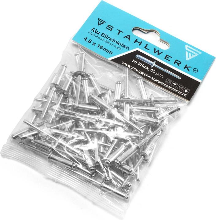 Produktbild Stahlwerk Alu-Blindnieten 12er Set für Blindnietenzangen je 150 Stück
