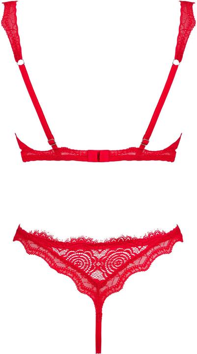 Immagine prodotto Obsessive Set di reggiseno aperto Bergamore 2 pezzi - Rosso (S)
