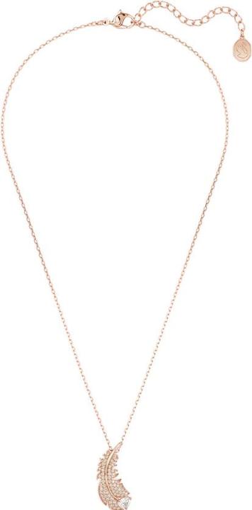Actual product image Swarovski Nice Necklace Feather White Rose Gold (Swarovski Metal, 38 - 43 cm)