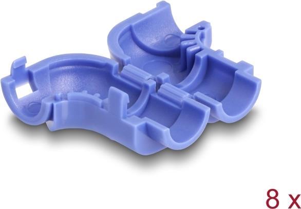 Image du produit Delock Clips de câble à couder 8 pièces bleu (Trou de câble, 2.57 cm)