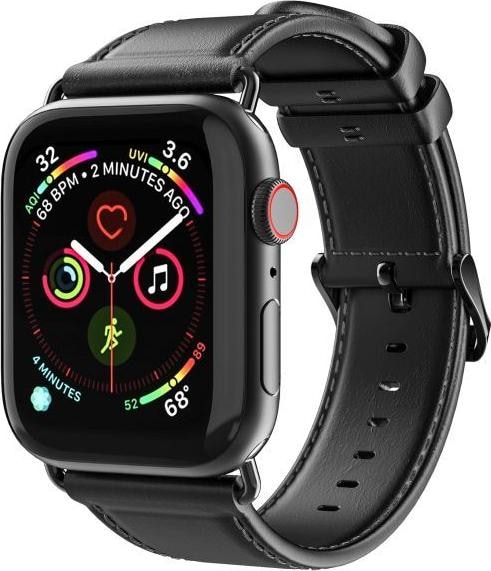 Actual product image Dux Ducis Business Series Genuine Leather Replacement Strap (44 mm, 45 mm, 42 mm, Genuine leather, Apple Watch Series 4, Apple Watch Series 5, Apple Watch Series 6, Apple Watch Series 7, Apple Watch Series 8, Apple Watch Series 9, Apple Watch SE, Apple Watch Series 1, Apple Watch Series 2, Apple Watch Series 3)
