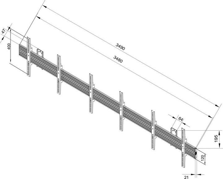 Produktbild Multibrackets M Wallmount Pro MBW3U Fixed Silver