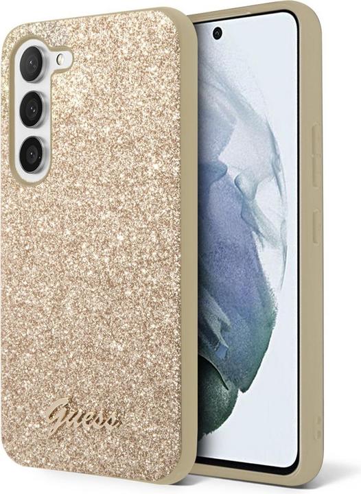 Produktbild Guess Glitter Script Case für Samsung Galaxy S23 - gold (Samsung Galaxy S23)