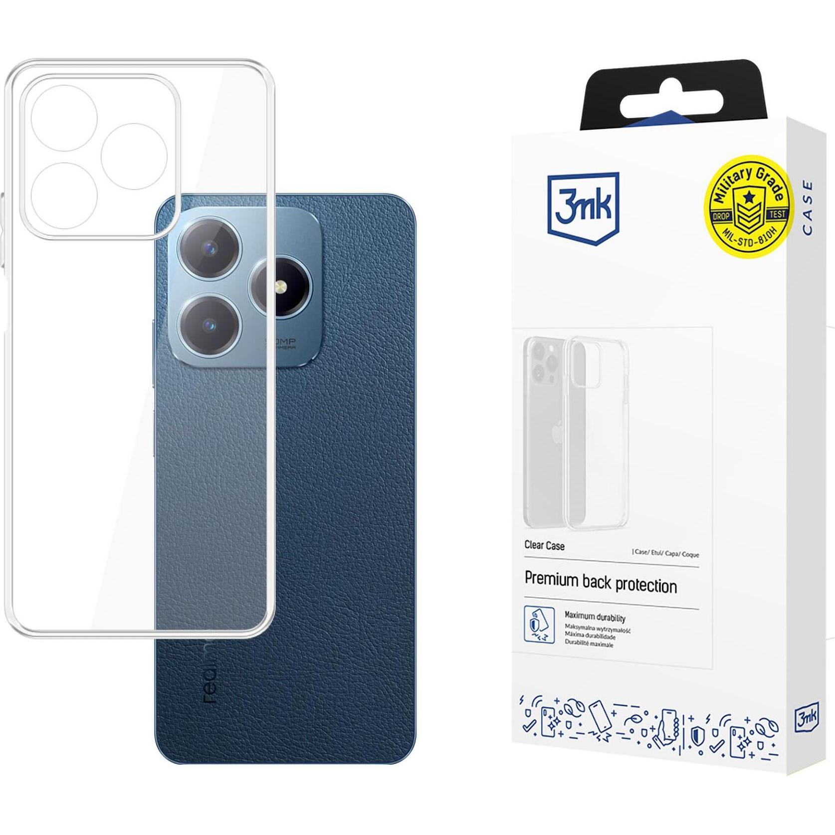 3MK Custodia trasparente per Realme C63 - Trasparente (Realme C63), Cover smartphone, Trasparente