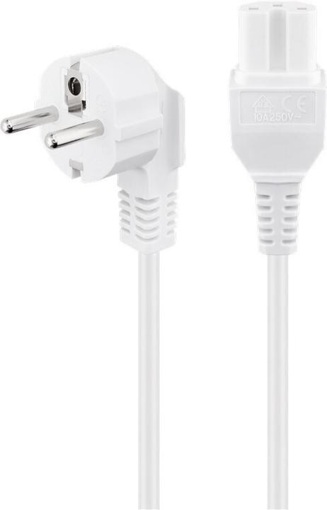 Produktbild Fuj Tek CEE 7/7 - C13 Netzkabel mit Winkelstecker, weiss, 1 m (1 m)
