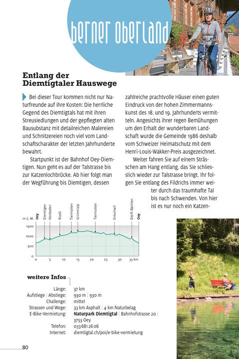 Produktbild Kümmerly+Frey Erlebnis Schweiz E-Bike Touren - Führer (Deutsch, 2025)